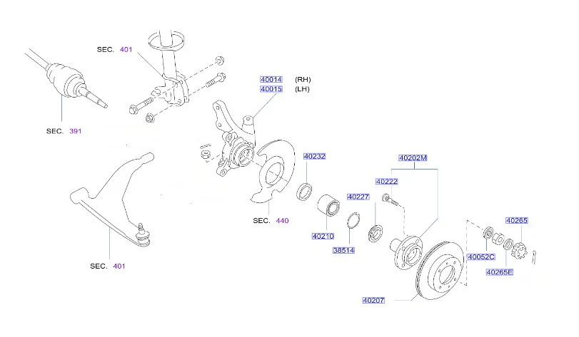 Nissan Pulsar GTiR RNN14 Front or Rear Wheel Bearing (40210/43210) - Image 2