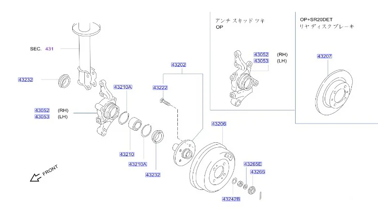 Nissan Pulsar GTiR RNN14 Front or Rear Wheel Bearing (40210/43210) - Image 3