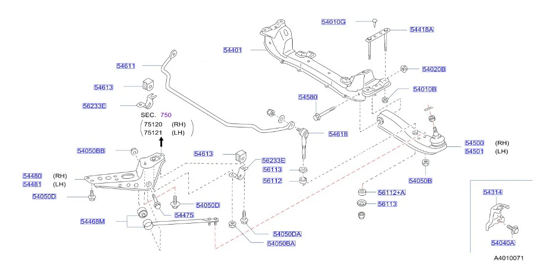 Nissan Silvia/180SX S13 Front Suspension Tension Rod Right or Left (54468M) - Image 2