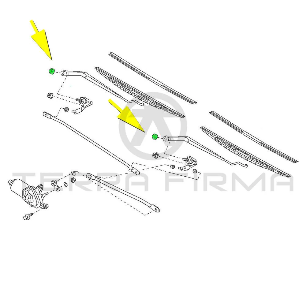 Nissan Silvia/180SX S13 All Front Wiper Arm Nut - Image 4