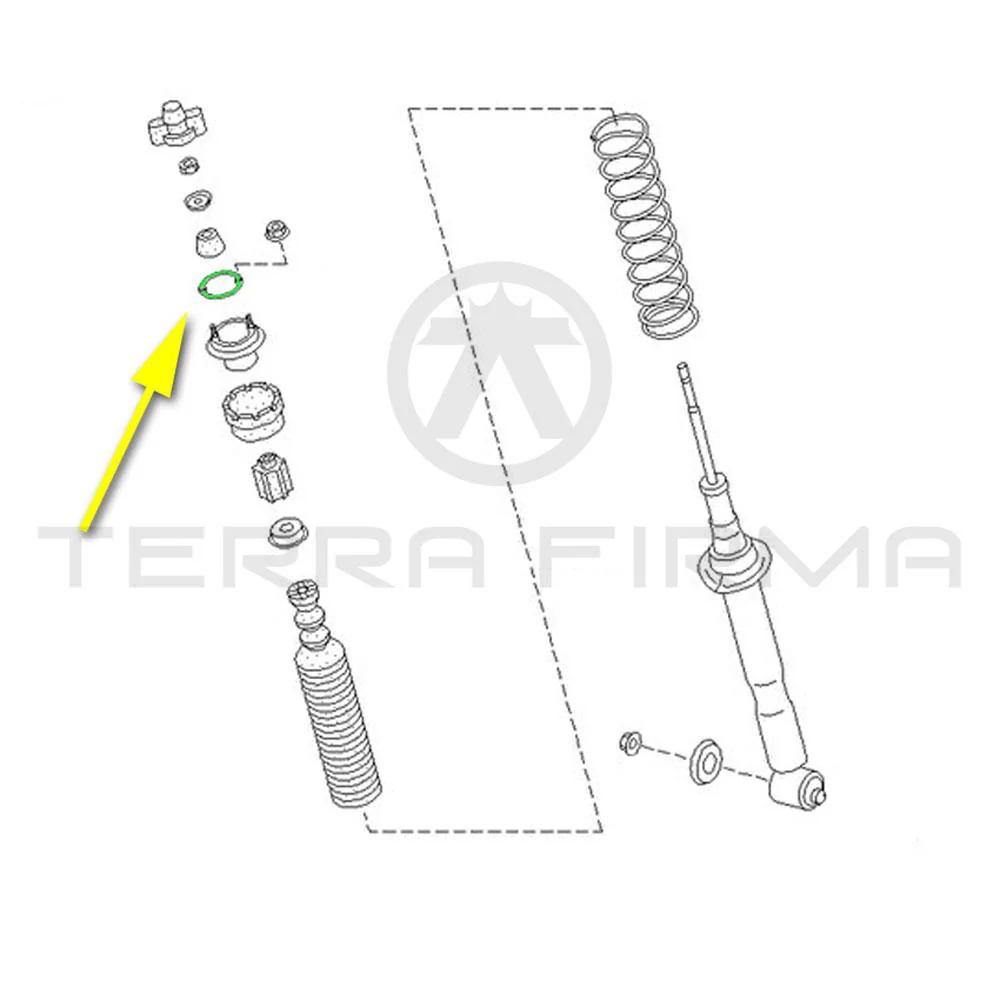 Nissan Skyline R32 Rear Shock Mounting Seal (55338) - Image 2