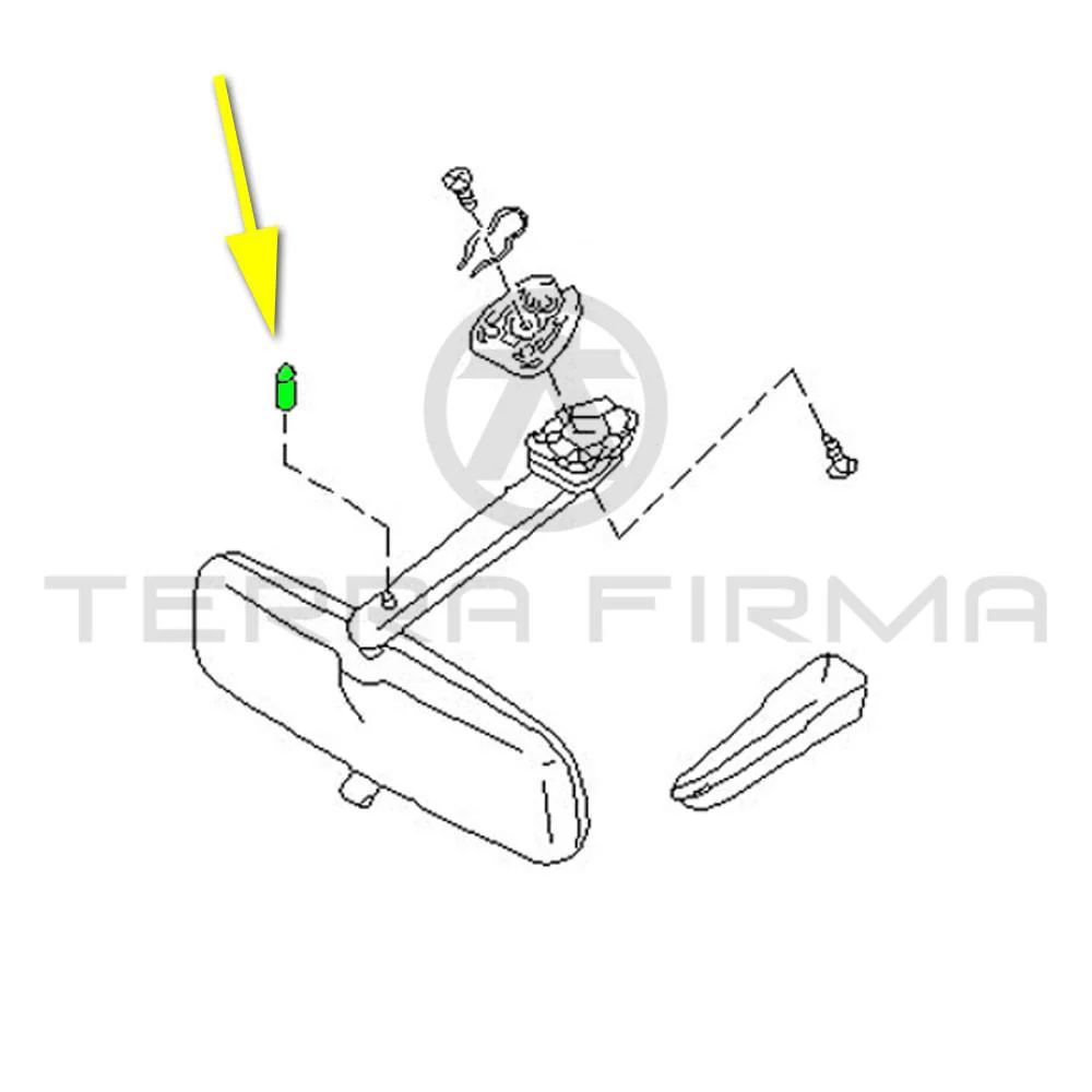 Nissan Skyline R32 Inside Mirror Rubber Ribbon - Image 2