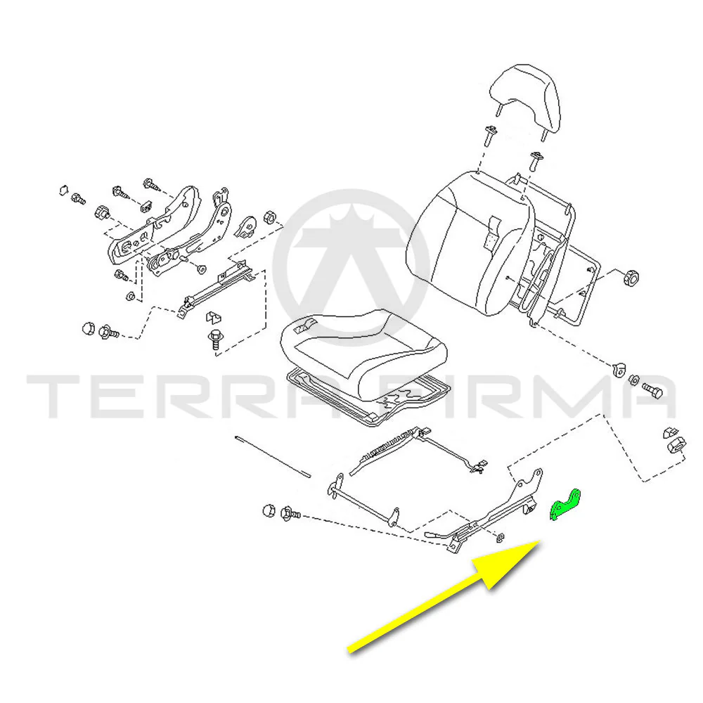 Nissan Skyline R32 (Except GTR) Front Seat Belt Anchor Cover, Leather Seat Left - Image 3