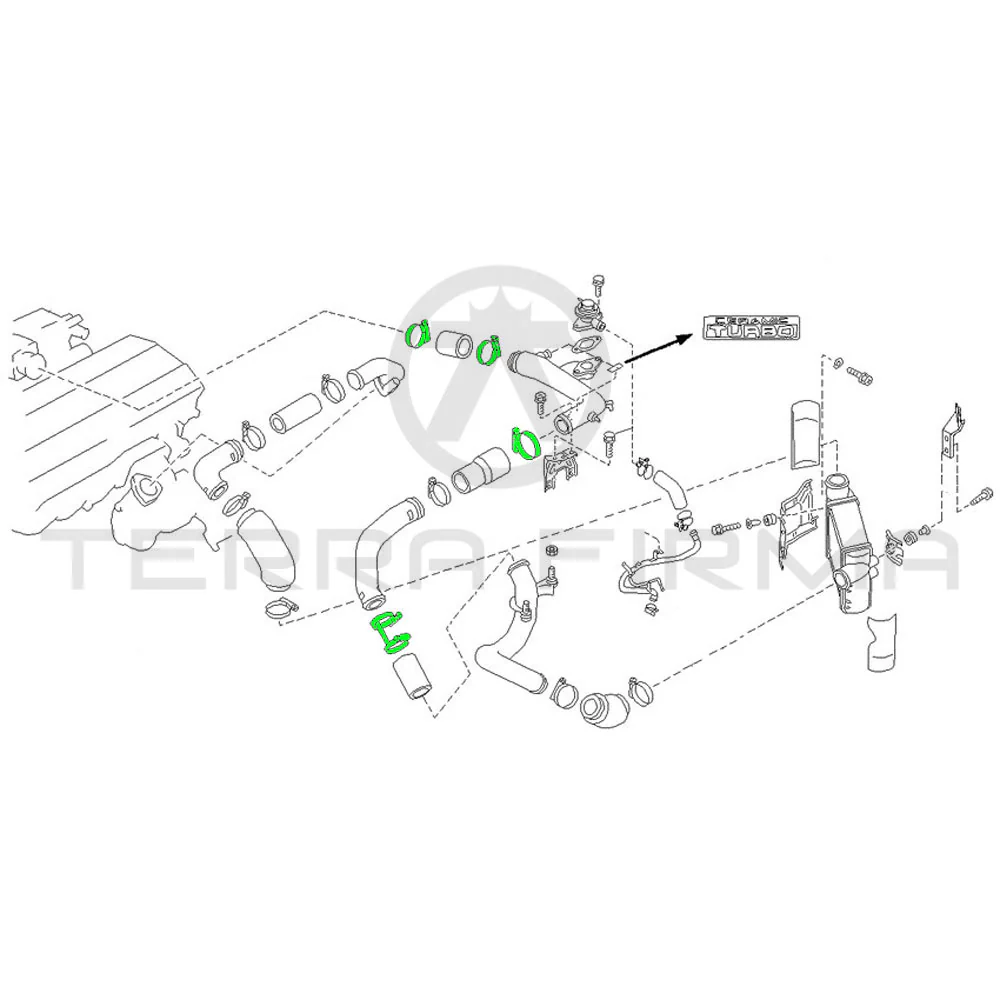 Nissan Skyline R32 GTST GTS4 Turbo Charger Hose Clamp 14464F/A - Image 2
