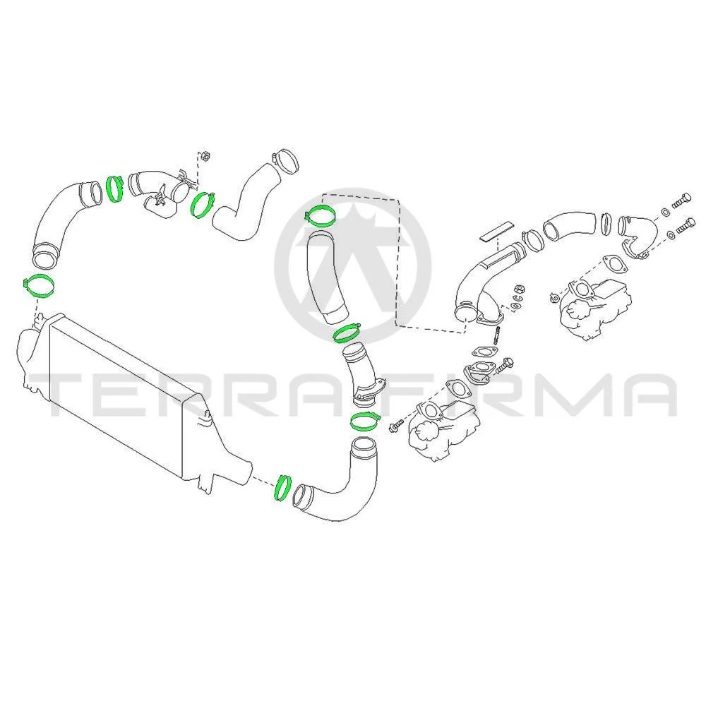 Nissan Stagea C34 260RS Intercooler Inlet Hose Clamp RB26 - Image 3