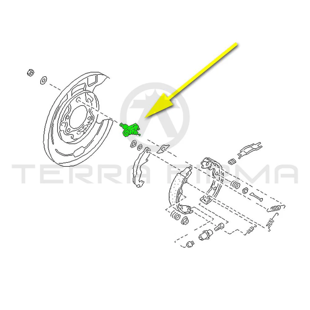 Nissan Stagea C34 260RS Rear Parking Brake Anchor, RH RB26 - Image 3